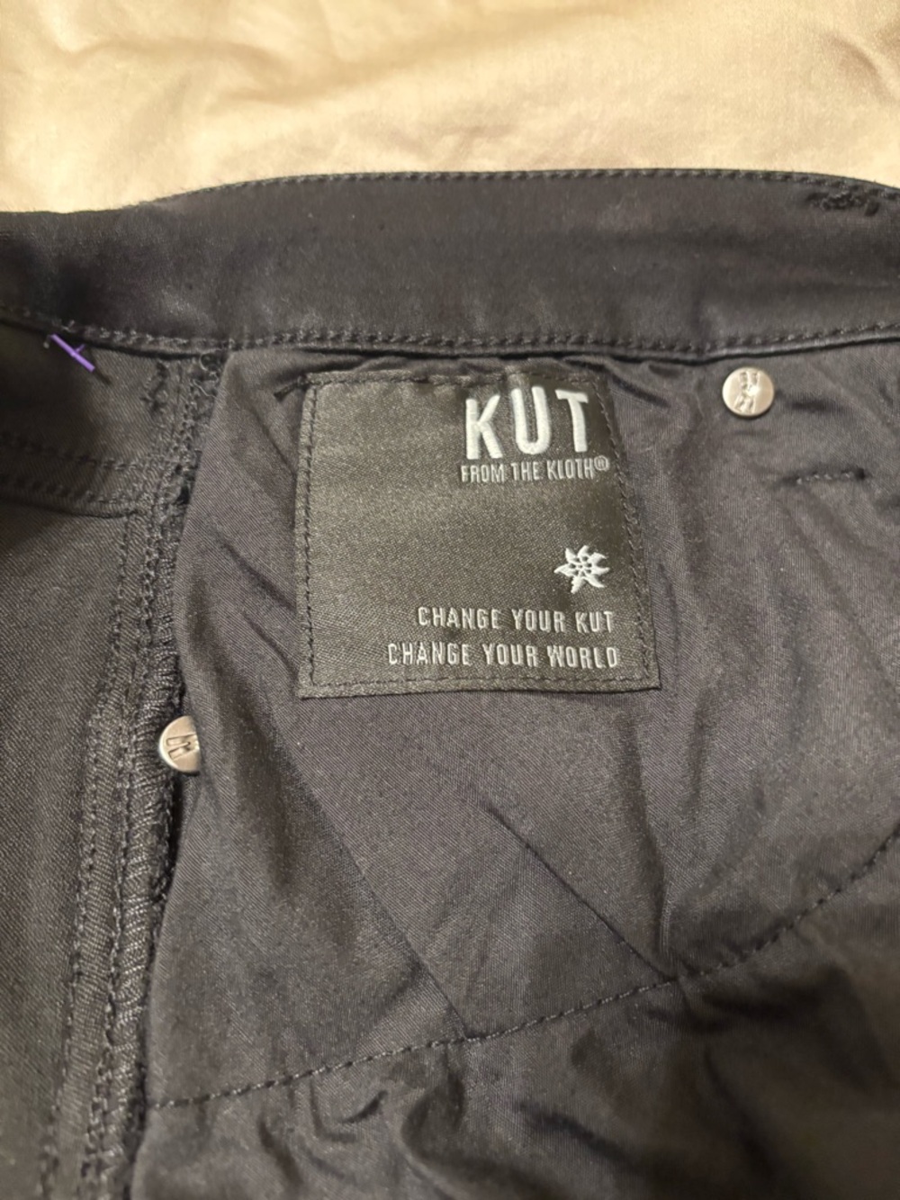 KUT from the Kloth High Rise Ankle Slim Straight Black Jeans Button Fly - Picture 6 of 15